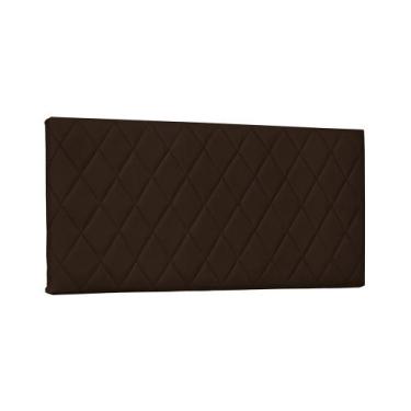 Imagem de Painel de Cama 195cm Diamante Suede - Lucadi Home, Suede Café
