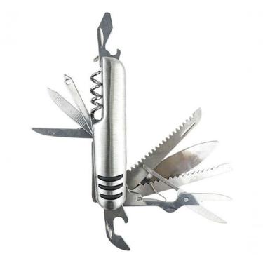 Imagem de Canivete Multifuncional Tático 11 Funções Bolso Inox