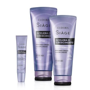 Imagem de Eudora Kit Siàge Acelera o Crescimento: Shampoo 250ml + Condicionador 200ml + Tônico 65ml