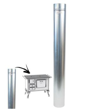 Imagem de Cano 1 Metro Para Chaminé Fogão a Lenha Galvanizado Ø110mm - 98 Hedlun