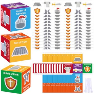 Imagem de Motipuns 24 Set Armor of God Craft Kit VBS 2025 Religious Sunday School Folding Magic Box DIY Christian Paper Crafts for Fun Vacation Bible School Home Church Classroom Holiday Party Activity Supplies