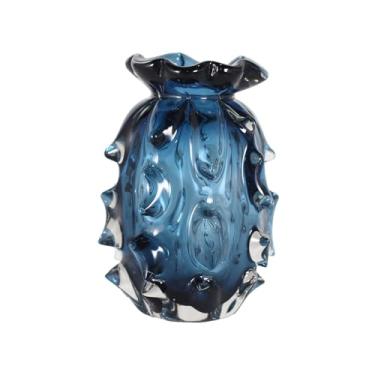 Imagem de VASO DECOR MURANO 12X20 CM AZUL SAFIRA