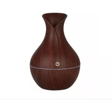Imagem de Difusor de Aromas USB Madeira LED | Umidificador Portátil com Luz Noturna 300ml