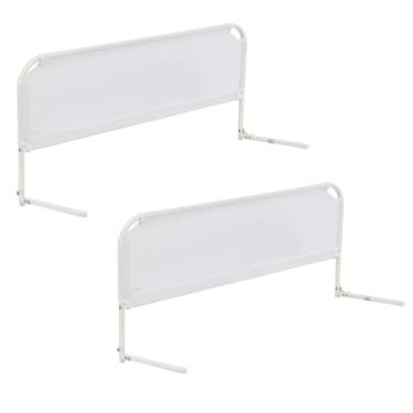 Imagem de Grade de Segurança Universal para Cama Adulto e Infantil - Tela Protetora Anti-quedas Dobrável com Instalação Sem Ferramentas(2 Branca 45x68)