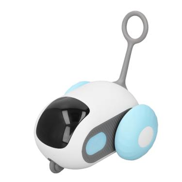 Imagem de Brinquedo Interativo para Gatos com Controle Remoto 2 Modos de Condução (Automático e Manual), Estimulante com Penas Coloridas e Rodas Giratórias Pet Toy (Azul)