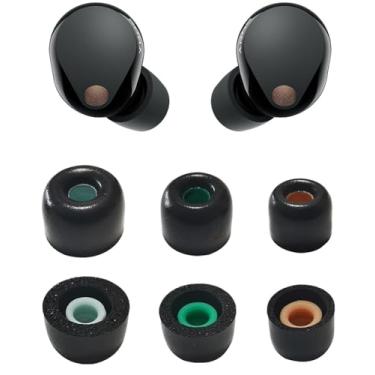 Imagem de ALXCD Pontas auriculares de espuma compatíveis com fones de ouvido Sony WF-1000XM5, P/M/G, 3 tamanhos, 3 pares de pontas macias de espuma, compatíveis com Sony WF-1000XM4 WF-1000XM4 XM 3 pares pretos