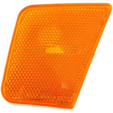 Imagem de DAT AUTO PARTS Lâmpada de plástico refletor de lente de reposição para Jeep Liberty 2005-2007 laranja texturizado feito de plástico CH2550123 55156883AB