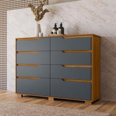 Imagem de Cômoda Gaveteiro Ambiente Georgia Freijó Cinza - Moval - MOVAL MOVÉIS