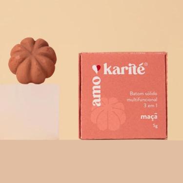 Imagem de Amokarité Batom Sólido Multifuncional 3 em 1 - Maçã 5g, Maçã