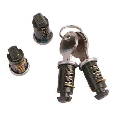 Imagem de NITAGO Cilindros de fechadura para rack de teto de carro, substitua com chaves, acessórios leves portáteis profissionais resistentes, núcleos de fechadura, 2 Chaves 4 Fechaduras