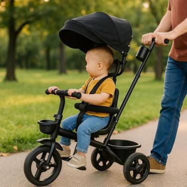 Imagem de Triciclo Bicicleta Skate Quadriciclo Empurra Andador Carrinho Passeio 