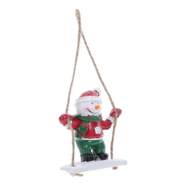 Imagem de TOYANDONA Enfeites de Árvore de de de Neve: Mini Figuras de Resina com Balancinho - Decoração para o e Festas