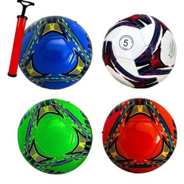 Imagem de kit 4 Bola De Futebol Campo material sintético brinquedo infantil para