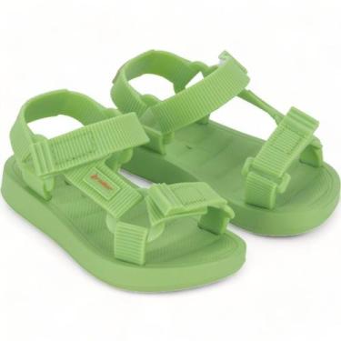 Imagem de Sandalia Rider Infantil Papete Unissex Ajustavel Macio, Verde, 17/18