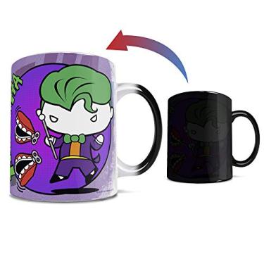 Imagem de DC Comics – Chibi Cartoon – Liga da Justiça – Canecas Morphing de 325 ml Caneca sensível ao calor – Caneca de chá de café que muda de cor cerâmica, Joker, 11OZ