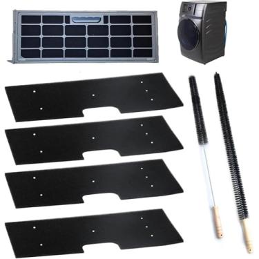 Imagem de 6 peças WH01X35719 substituição de filtro de fiapos com escova de ventilação para secador, lavável à mão e reutilizável, substituição de filtro de fiapos compatível com combo GE Profile Lavadora e