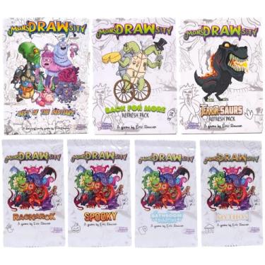 Imagem de Friendly Skeleton, MonsDRAWsity The Board Game Bundle: Best of The Bestiary Expansion, Back for More, TerrorSaurs, Ragnarok, Spooky, Bathroom Oddities, Mythos, and Dry Erase Wipe (8 Items)