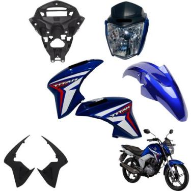 Imagem de Asa (Aba) Tanque Cg Titan 150 2014 / 2015 + Farol Completo Com Aranha 