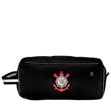 Imagem de Porta Chuteira Do Corinthians Oficial Preto Licenciada (Porta Chuteira, Preta, 40x17x17)