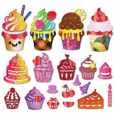 Imagem de MAYJOYDIY Matrizes de corte de metal para cupcake de aniversário, bolos, velas, estênceis em relevo para álbum de fotos faça você mesmo, álbum de fotos decorativo em relevo, cartão de papel, decoração