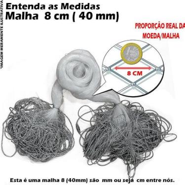 Imagem de Rede Redinha Pronta Malha 8 cm (40mm) 10mts , Feito por Profissionais 