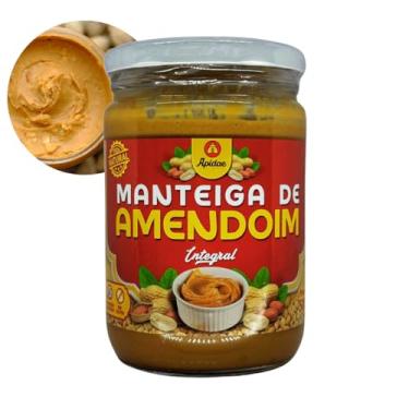 Imagem de Manteiga De Amendoim Integral Apidae 500g Vidro Natural
