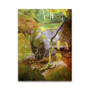 Imagem de RYLJCZ Reprodução de pinturas a óleo Paul Sérusier - pequeno nadador - Impressão de arte de paisagem vintage - Arte de parede em tela para decoração de casa e escritório 60 x 84 cm (60,2 x 83,8 cm sem