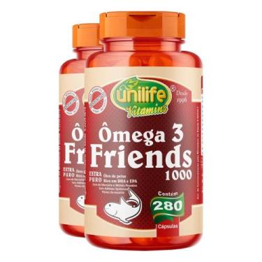 Imagem de Kit 2 Ômega 3 Friends Óleo De Peixe 280 Cápsulas Unilife