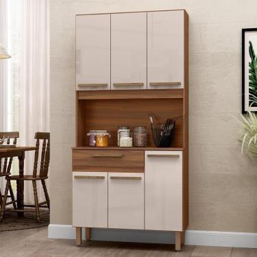 Imagem de Armario De Cozinha Santiago 90Cm Freijo/baunilha