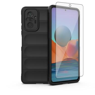 Imagem de Asuwish Capa de celular para Xiaomi Redmi Note 10 Pro com protetor de tela de vidro temperado e TPU macio, fina, à prova de choque, capa protetora de silicone acessórios Redme Note10 10Pro Max