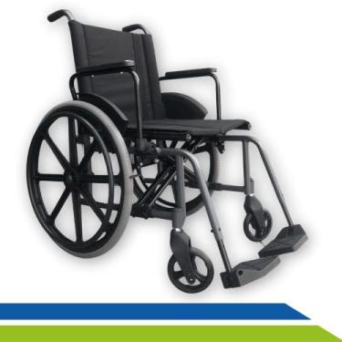 Imagem de Cadeira de Rodas Dobrável Prática Resistente até 150kg Idoso Acamado M