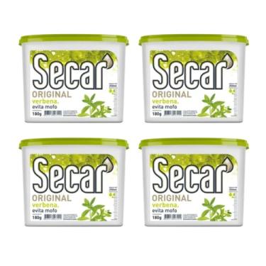 Imagem de Kit Com 4 Evita Mofo Secar 180g Antimofo Guarda Roupas Armários Closet Gaveta Despensa Umidades Bolor Fungos Bactérias Mau Cheiro (4, Verbena)