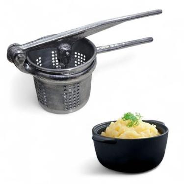 Imagem de Espremedor Amassador De Batatas Alumínio Purê Pratico - MK Utensílios