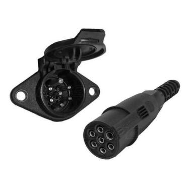 Imagem de Par Tomada Eletrica Caminhao Carreta Macho Femea 7P Original