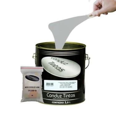 Imagem de Kit Tinta Refletiva Sinalização - Conduz - CINZA CLARO 3,6L Resina acr