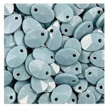 Imagem de Pingente Lentilha Cinza 11x8mm 200pçs 60g Oval Bijuterias Artesanato -