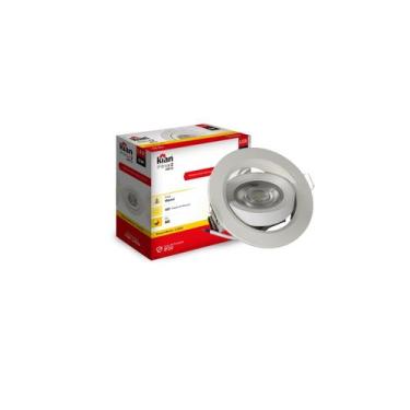 Imagem de Kit 10 Spots Led Mr16 Redondo 5W Luz Amarela 3000k Kian