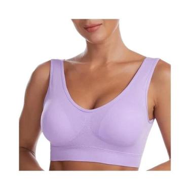 Imagem de Top Cropped Bralette Sem Costura, Sem Aro, Confortável, Acolchoado E R