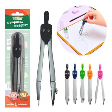 Imagem de Compasso Escolar Metal Display Leo & Leo Cor:Azul
