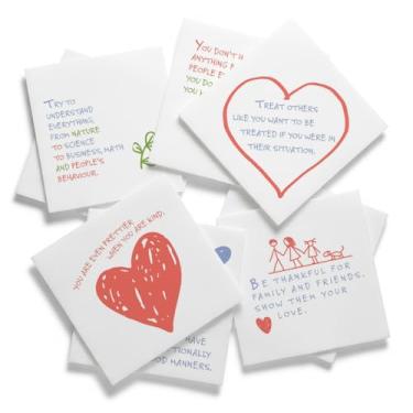 Imagem de Guardanapos infantis Tiny Truths - 50 frases de sabedoria exclusivas desenhadas à mão - guardanapos de papel descartáveis divertidos para lancheira escolar - afirmações positivas - festas e sorrisos