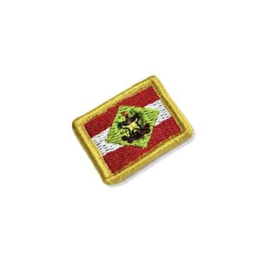 Imagem de BE0168-031 Bandeira Santa Catarina Brasil Patch Bordado 3,8x2,5cm - BR