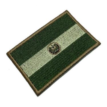 Imagem de BP0203T03 Bandeira El Salvador Patch Bordado Termo Adesivo - BR44