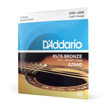 Imagem de Encordoamento Para Violão Aço 12 Cordas .010-.050 D'Addario Bronze 85/