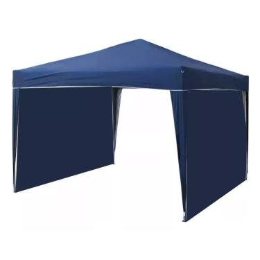 Imagem de Tenda de praia e acampamento Quick-Fold de 3 x 3 m com paredes laterais – Ideal para acampamentos e atividades ao ar livre (GAZEBO VERMELHO + 2 PAREDES)