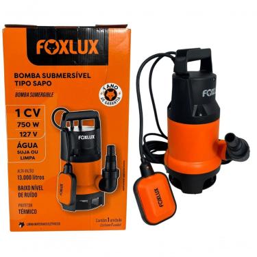 Imagem de Bomba Submersível Sapo 1cv Foxlux água Limpa Suja Automática 127