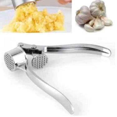 Imagem de Espremedor De Alho Aço Inox Utensilio De Cozinha Multiuso Universal Super Resistente Tempero