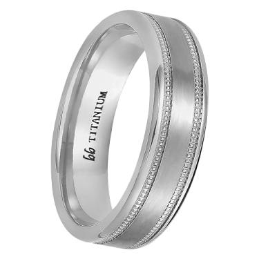 Imagem de Boston Bay Diamonds Aliança de casamento masculina de titânio prata unissex ajuste confortável ou anel moderno - 6 mm e 7 mm - escolha de estilo, Metal, não conhecido