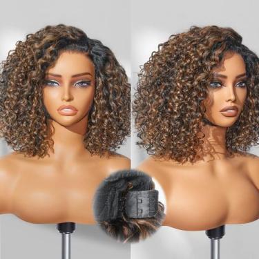 Imagem de Peruca LUVME HAIR Curly Deep Wave 100% cabelo humano 40 cm de renda fr