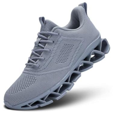 Imagem de Tênis de corrida feminino Blade Tennis Walking Casual Fashion Tênis Respirável Antiderrapante Ginásio Esportes Trabalho Tênis Atlético, Cinza claro, 35
