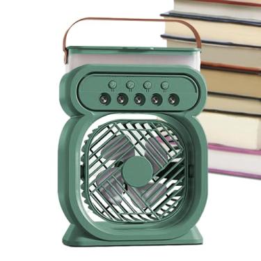 Imagem de Rrlihjgu Ventilador de Portátil | Ventilador Pessoal Portátil para Mesa com,3 Velocidades Umidificador Circulador De Ar Com Luz Noturna Para Casa Sala De Estar Cozinha Acampamento Praia Verão